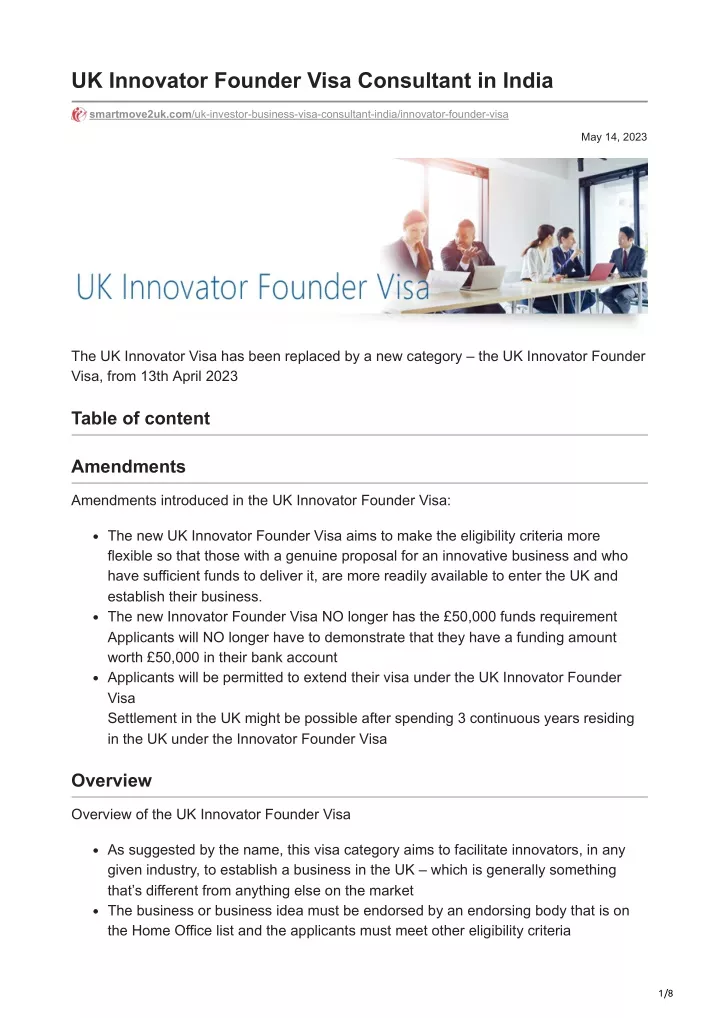 uk innovator founder visa consultant in india