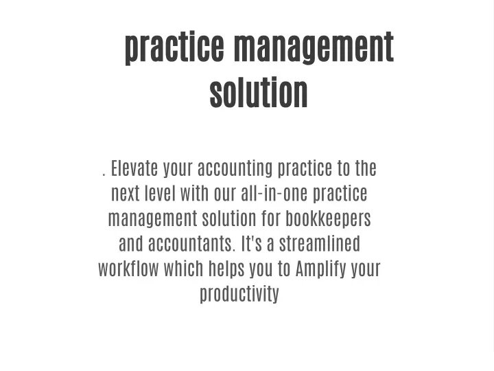 practice management solution