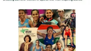 Breaking Barriers_ Women In Sports And Their Inspiring Stories