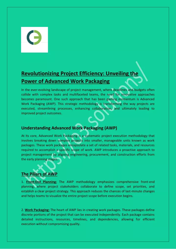revolutionizing project efficiency unveiling
