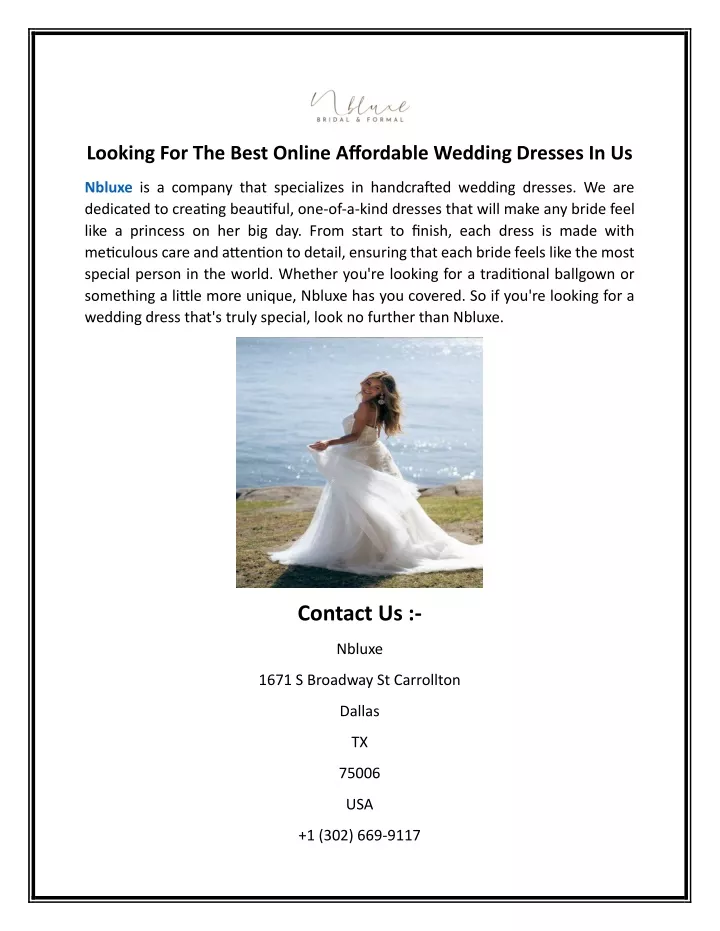 looking for the best online affordable wedding