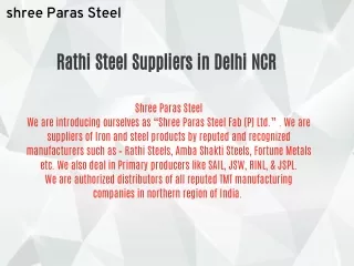 TMT Bars Suppliers in Delhi NCR