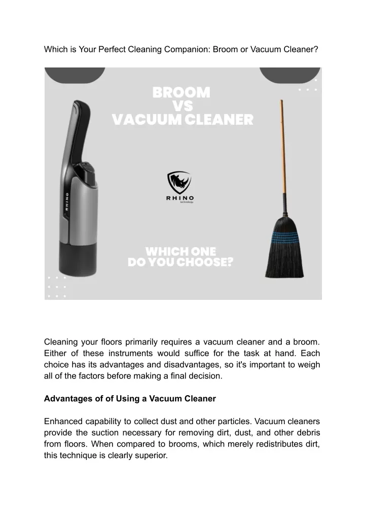 which is your perfect cleaning companion broom