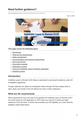 Indefinite Leave to Remain (ILR) in the UK: Your Pathway to Settlement