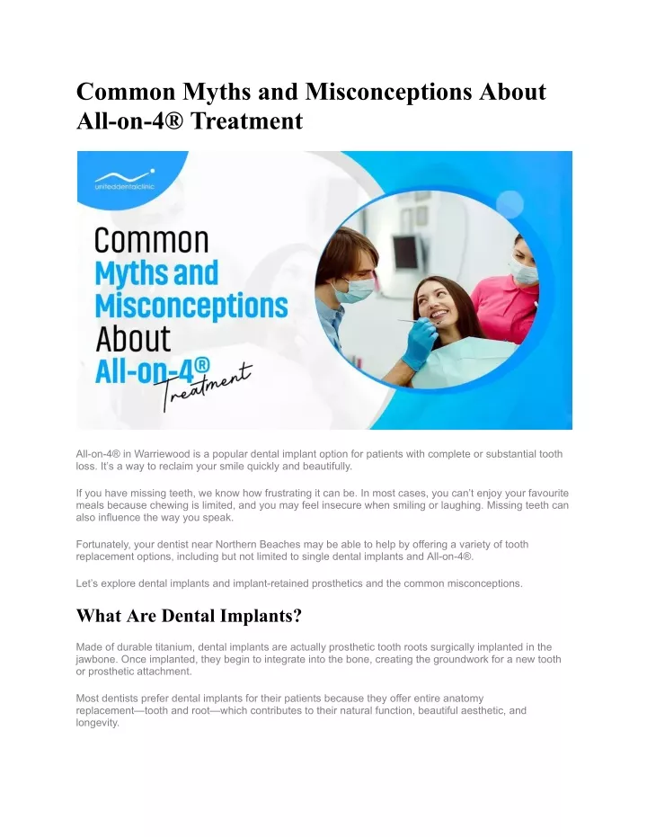 PPT - Common Myths And Misconceptions About All-on-4® Treatment ...