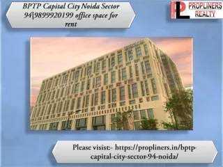BPTP Capital City Sector 94 Noida 9899920199 premium offices