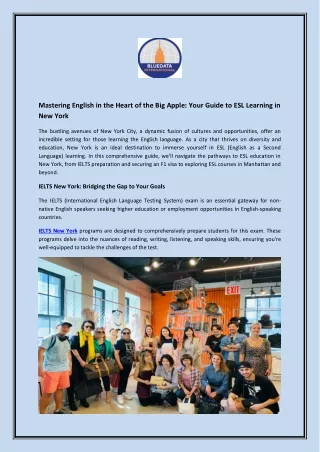 mastering english in the heart of the big apple