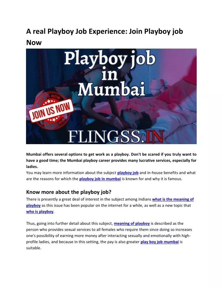 a real playboy job experience join playboy job now