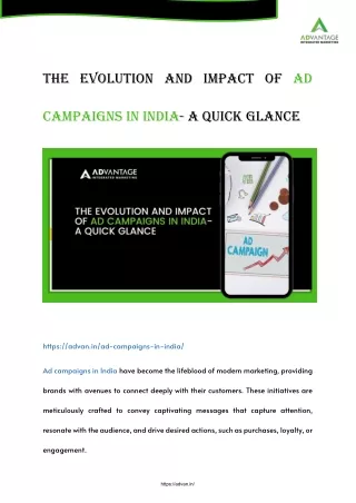 The Evolution and Impact of Ad Campaigns in India- A Quick Glance