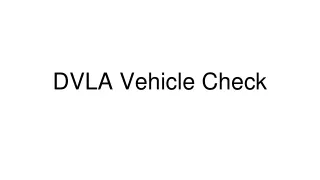 DVLA Car Check - The Auto Experts