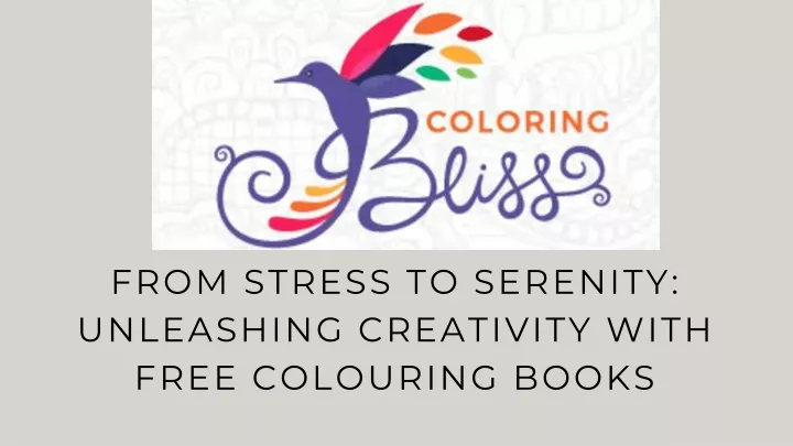 from stress to serenity unleashing creativity