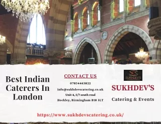 Best Indian Caterers In London UK