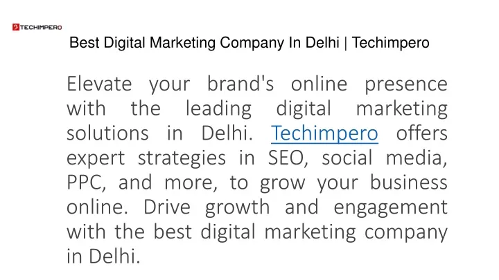 best digital marketing company in delhi techimpero