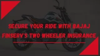 Secure Your Ride with Bajaj Finserv's Two Wheeler Insurance