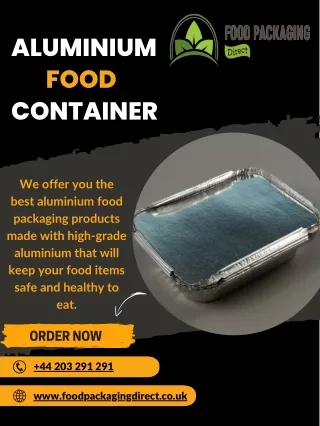 Buy Aluminium Foil Container | Aluminium Food Container - Food Packaging Direct