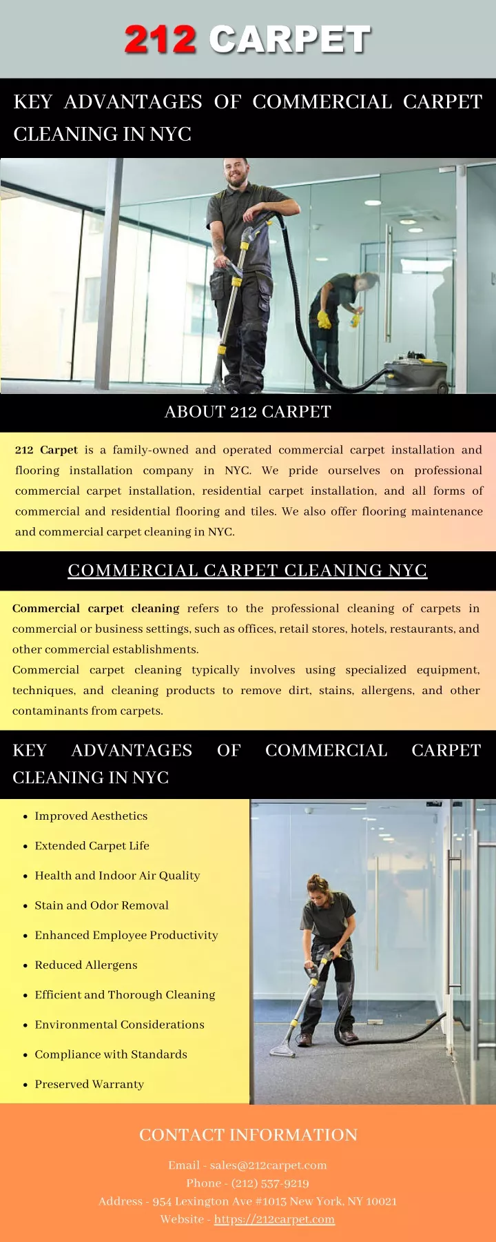 key advantages of commercial carpet cleaning