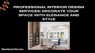 Professional Interior Design Services: Decorate Your Space
