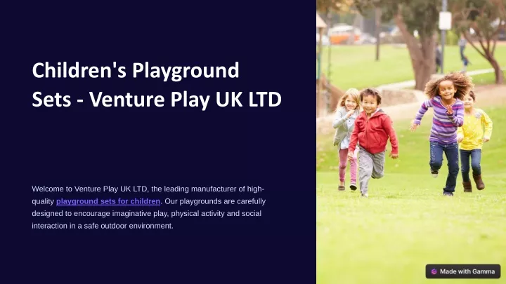 Children S Playground Sets Venture Play Uk Ltd N 