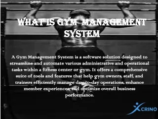 Xcrino GYM Management Guide