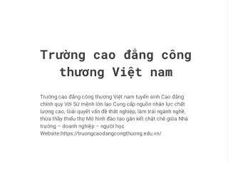 tr ng cao ng c ng th ng vi t nam