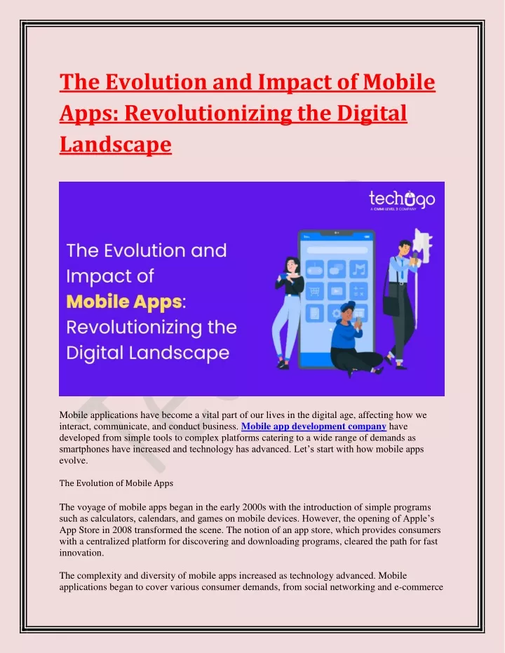 the evolution and impact of mobile apps