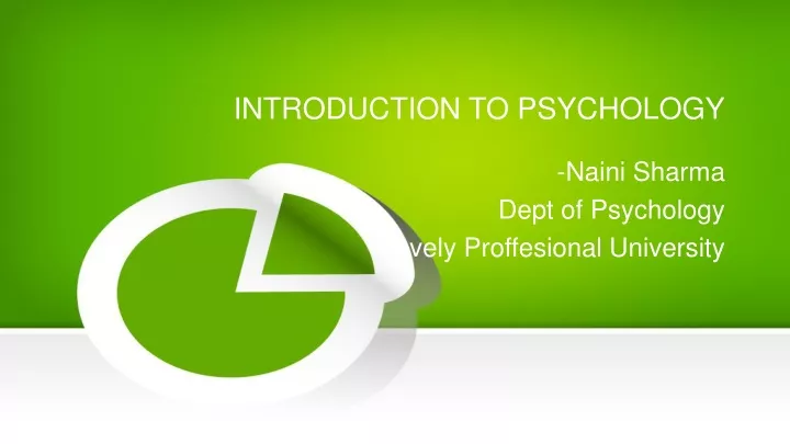 introduction to psychology