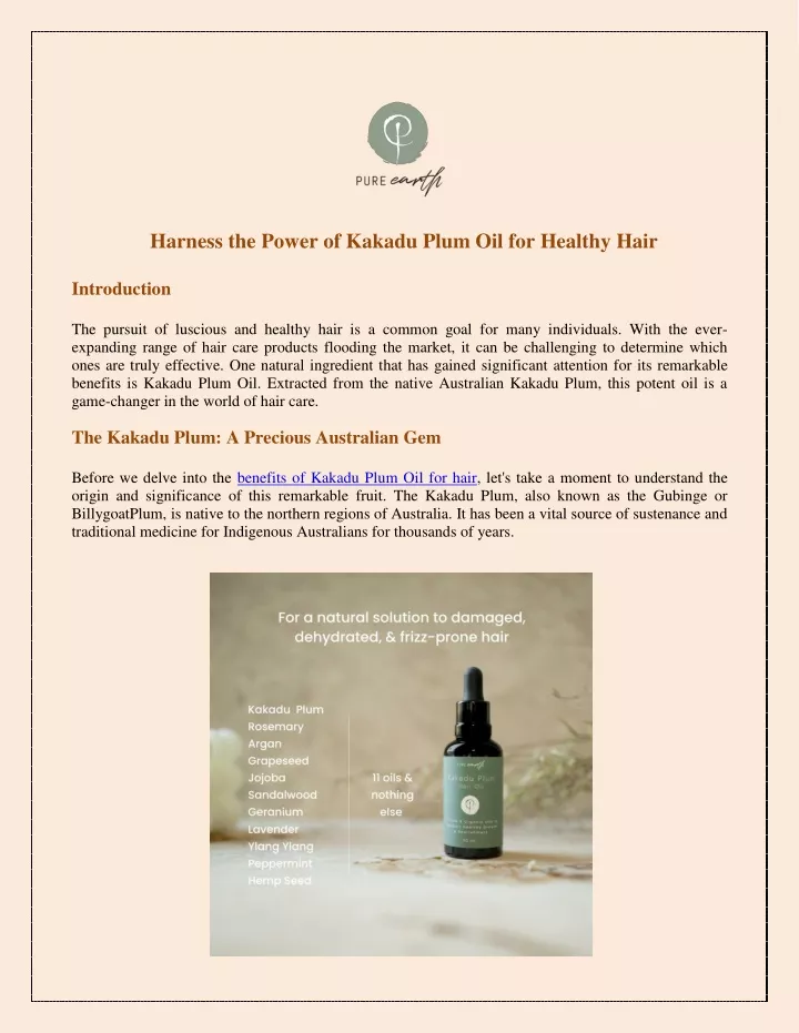 harness the power of kakadu plum oil for healthy