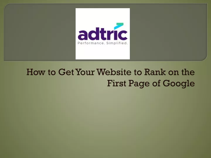 how to get your website to rank on the first page of google