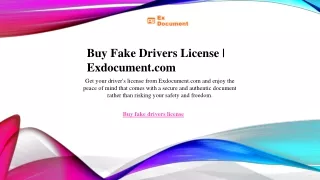 Buy Fake Drivers License  Exdocument.com