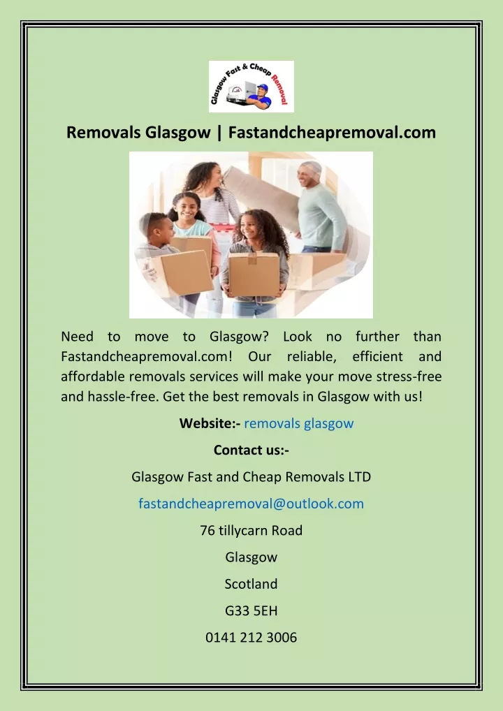 removals glasgow fastandcheapremoval com