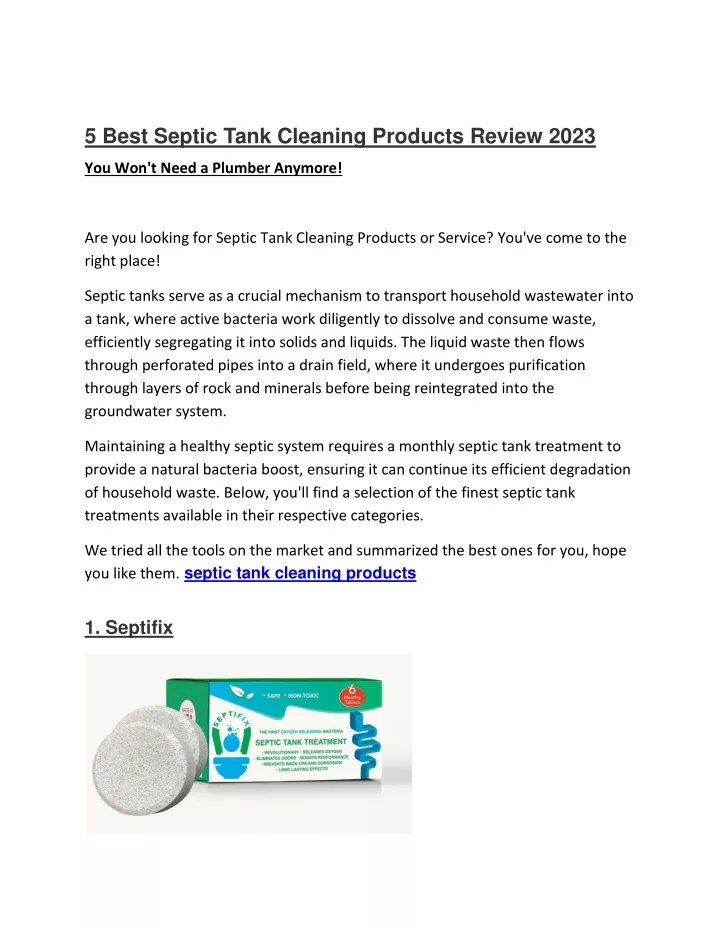 5 best septic tank cleaning products review 2023