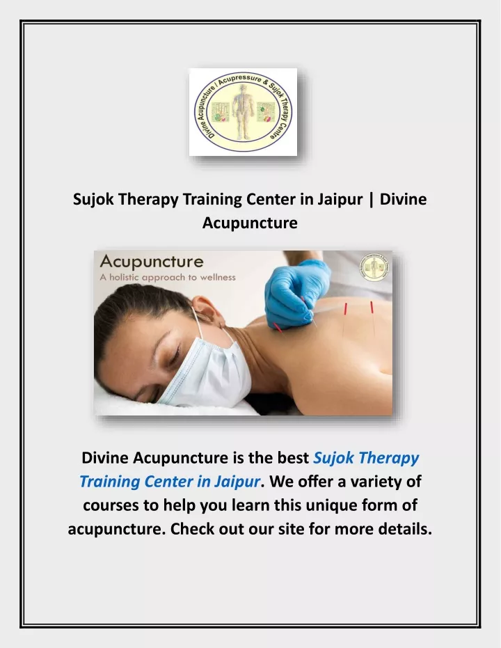 sujok therapy training center in jaipur divine