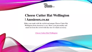 Cheese Cutter Hat Wellington  Aussiesox.co.nz