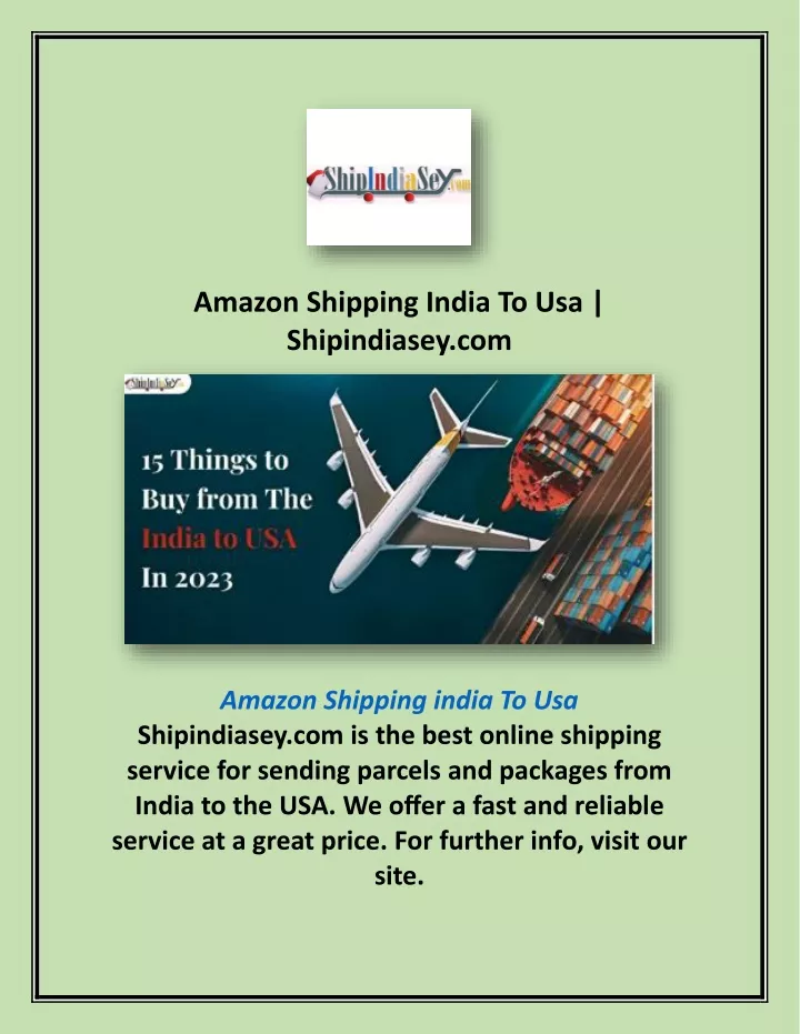 amazon shipping india to usa shipindiasey com
