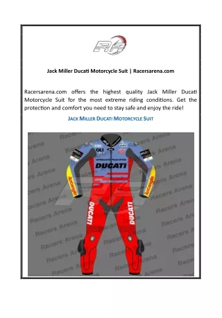 Jack Miller Ducati Motorcycle Suit  Racersarena.com 02