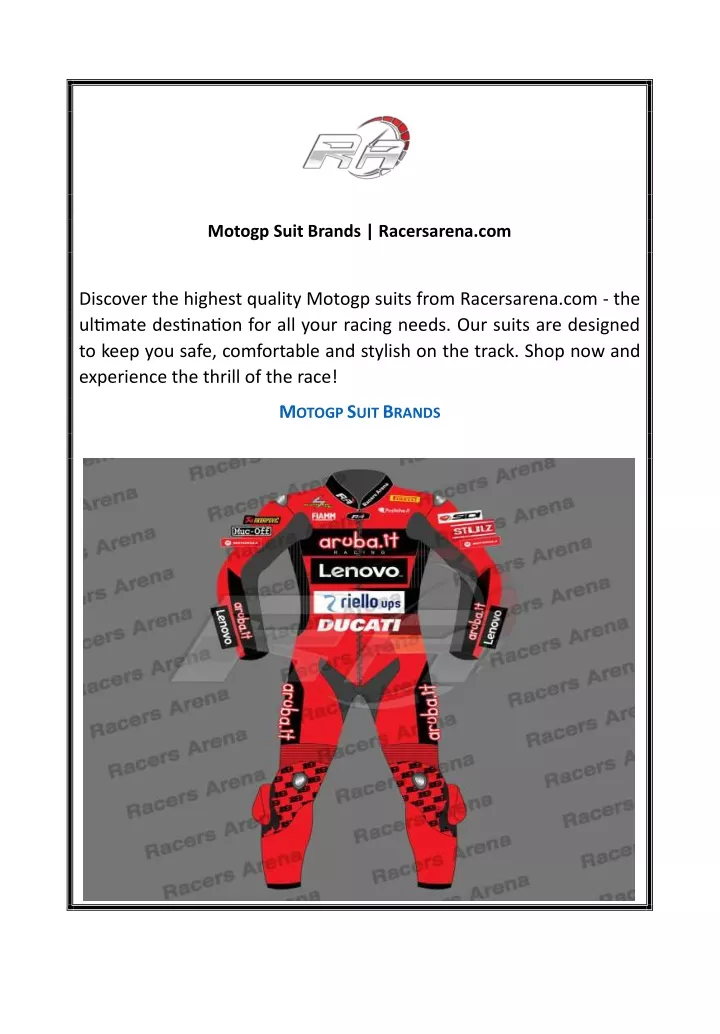 motogp suit brands racersarena com