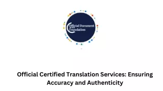 official certified translation services ensuring