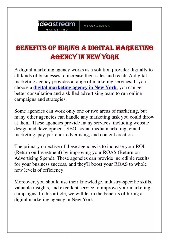 benefits of hiring a digital marketing benefits