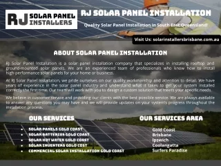 RJ Solar Panel Installers