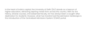 Delhi university presentstion