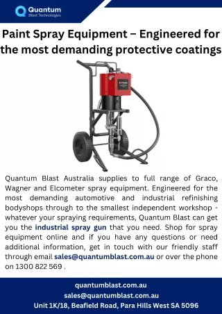 Paint Spray Equipment – Engineered for the most demanding protective coatings