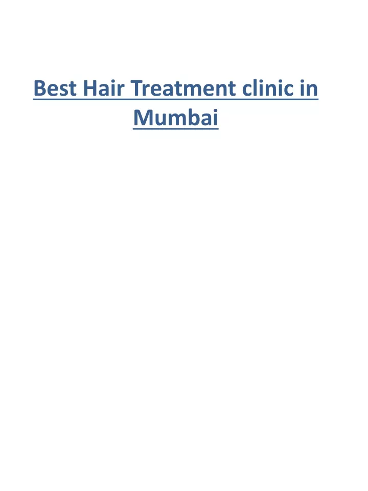 best hair treatment clinic in mumbai