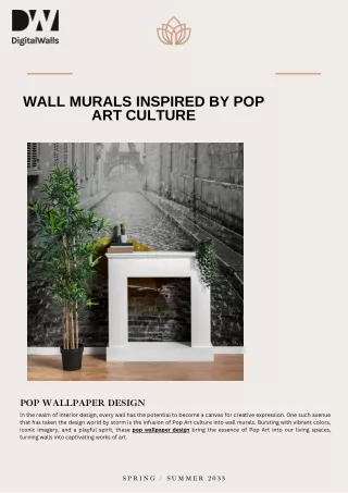 Pop Wallpaper Design and Artful Wall Murals Inspired by Pop Art Culture