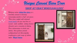 unique carved barn door