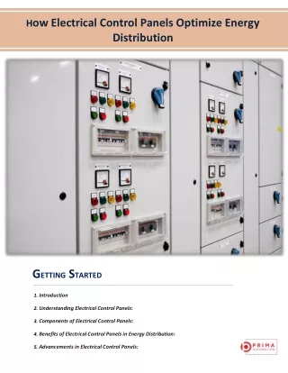 Understand energy distribution from the electrical control panel