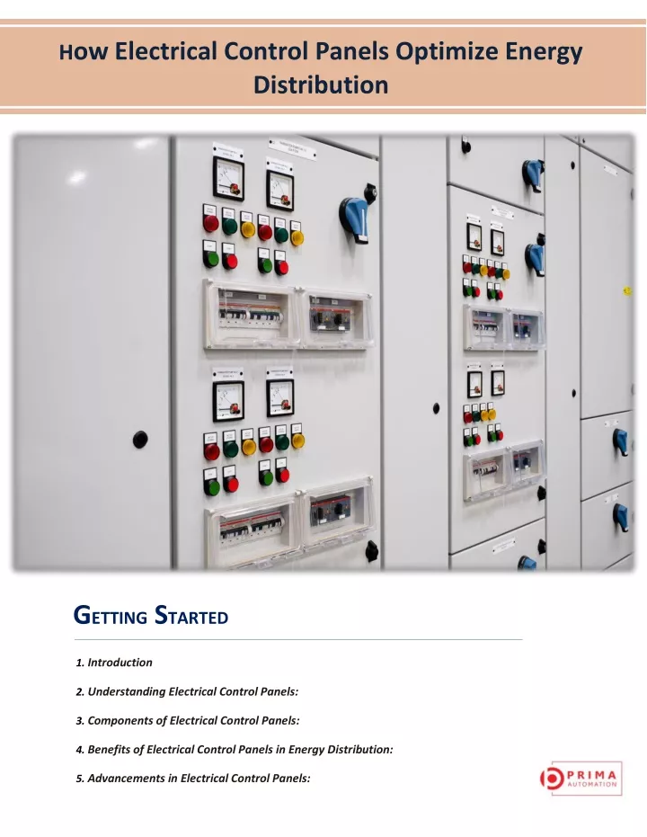 h ow electrical control panels optimize energy