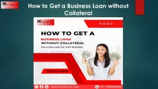 how to get a business loan without collateral