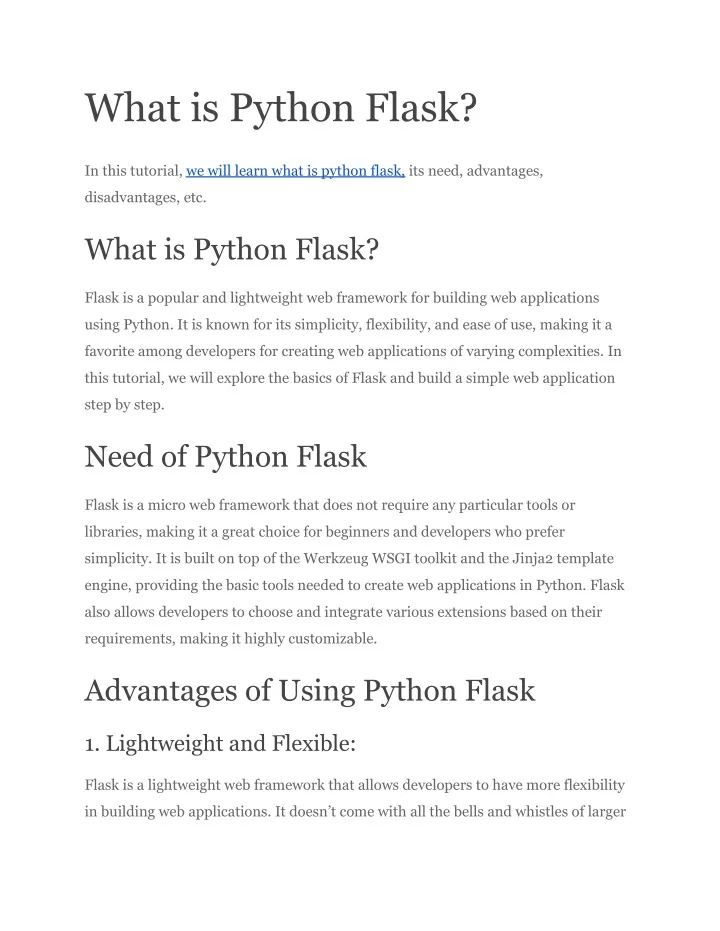 what is python flask