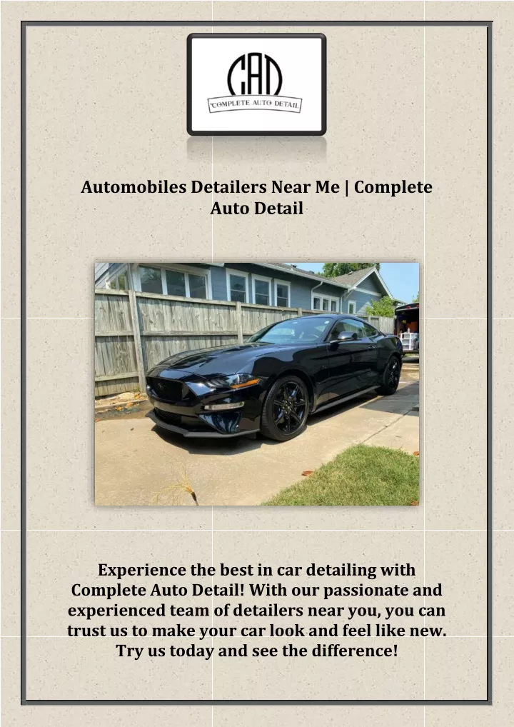 automobiles detailers near me complete auto detail