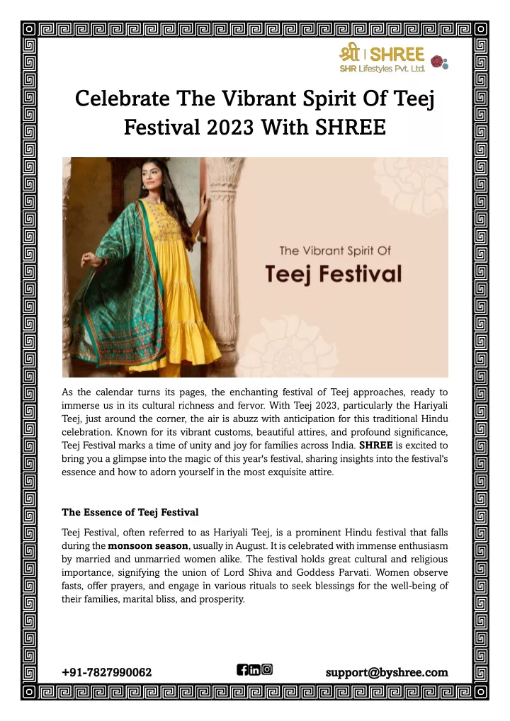 celebrate the vibrant spirit of teej festival